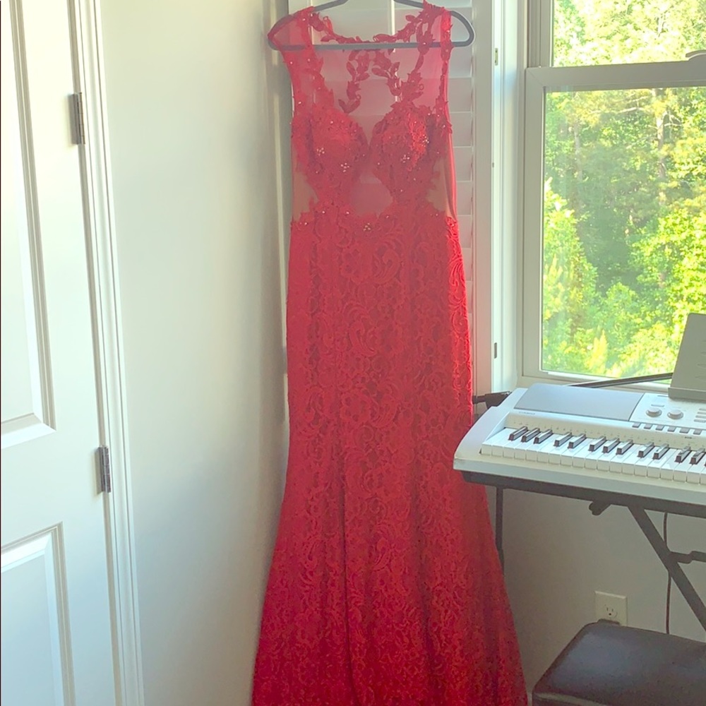 Red Lace Gown